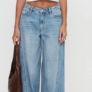 Classic Blue Wide-Leg Women Jeans